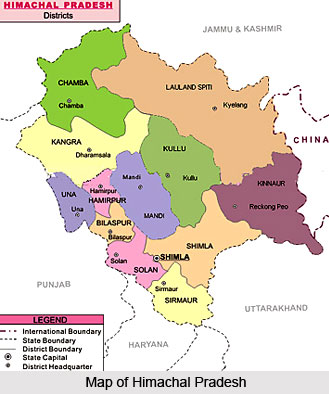 Himachal Map District Wise Divisions And District's Of Himachal Pradesh - Hppsc Has Exam Free Notes