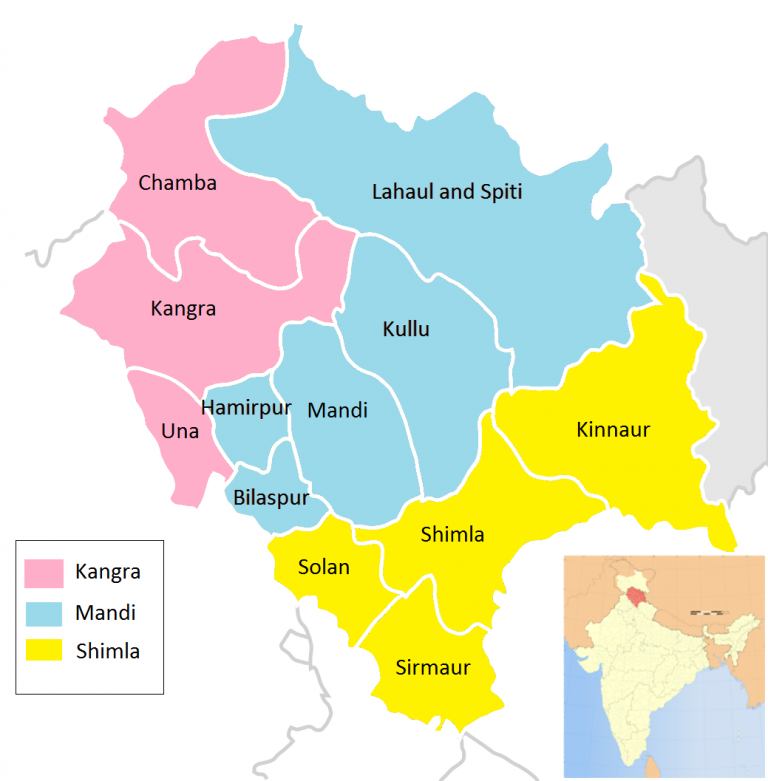 Divisions And District's Of Himachal Pradesh - Himachal Pradesh PCS ...