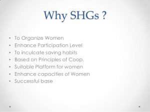 Self Help Groups (SHGs) and Civil Society in India